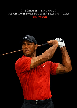 Tiger Woods Quote Geometric