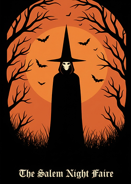 Salem Night Faire Halloween Illustration
