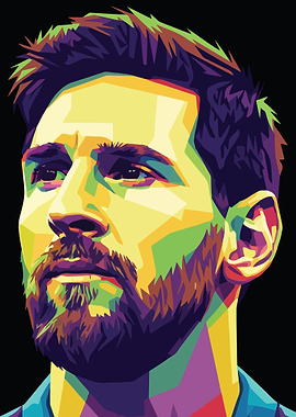 Lionel Messi Pop Art Portrait