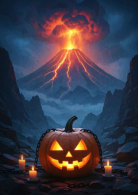 Halloween Pumpkin Volcano