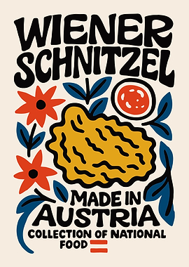 Wiener Schnitzel Austria Food Art