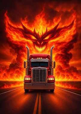 Red Truck Fiery Demon