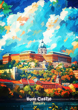 Buda Castle Hungary Artistic Poster