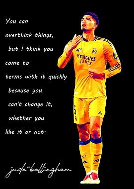 Jude Bellingham Portrait with Quote