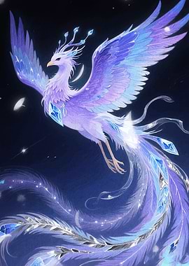 Crystal Phoenix in Flight