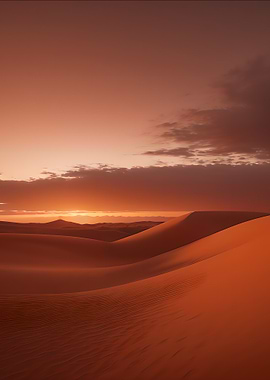 Desert Landscape at Sunset
