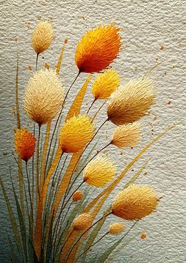 Watercolor Floral Painting with Yellow Flowers