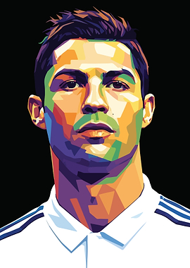 Cristiano Ronaldo Portrait Pop Art