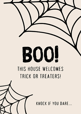 Boo! Halloween Welcome Sign