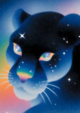 Cosmic Panther Portrait
