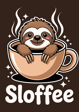 Sloffee: Sloth in Coffee Cup