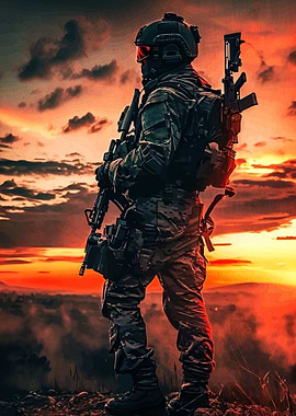 Soldier Sunset Sunset