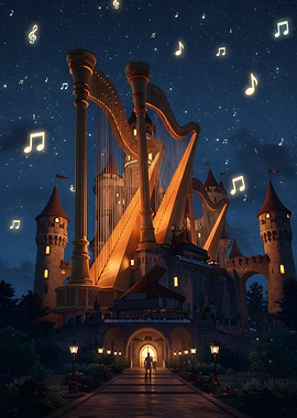 Musical Castle at Night