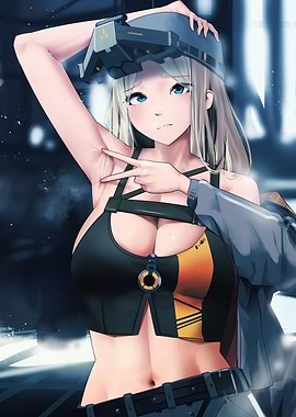 Anime Girl with Futuristic Headgear