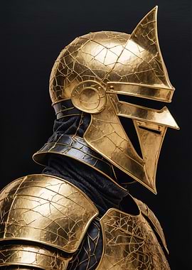 Golden Knight Armor Profile View