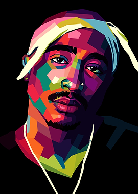 Tupac Shakur Pop Art Portrait