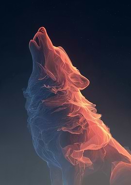 Abstract Howling Wolf