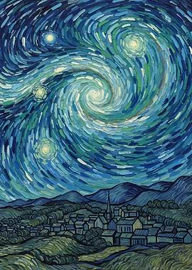 Starry Night Painting by Van Gogh