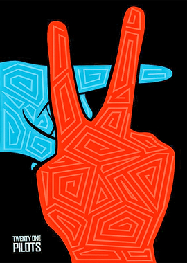 Twenty One Pilots Peace Sign Art