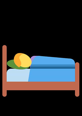 Person Sleeping in Bed Illustration Emoji