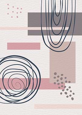 Abstract Muted Shapes Three