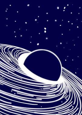 Black Hole in Space Illustration