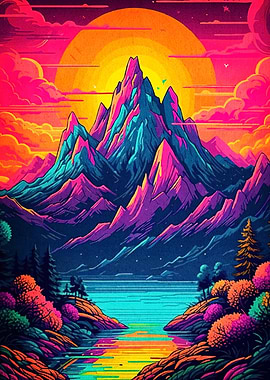 Mountain Landscape Lake