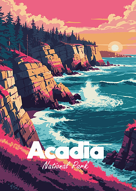 Acadia National Park Coastal Landscape Art