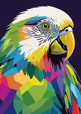 Colorful Parrot Portrait