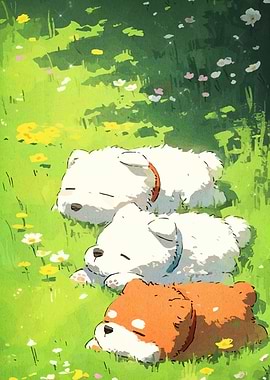 Sleeping Dogs in a Meadow