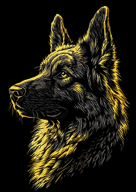 Dog Animal Dog design Poster Art Poster