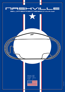 Nashville Superspeedway Track Map Poster