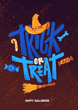Trick or Treat Halloween Illustration