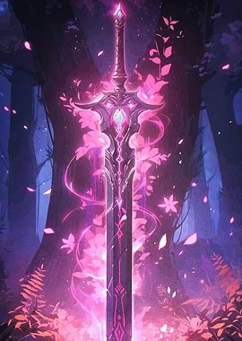Enchanted Sword Mystical Forest