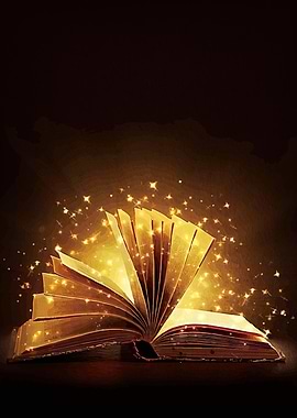 Open Book Magical Sparkles