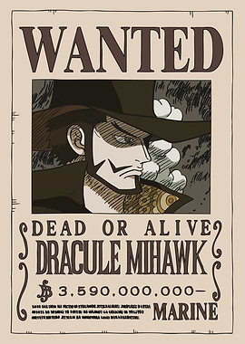 Dracule Mihawk Wanted