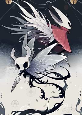 Hollow Knight characters digital art
