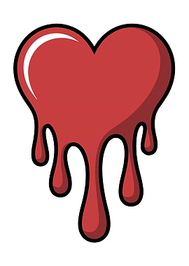 Melting Heart Cartoon Illustration