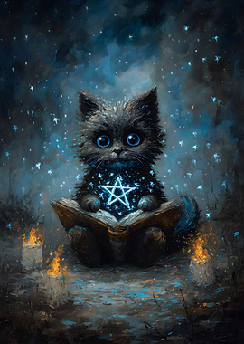 Mystical Cat Reading Spellbook