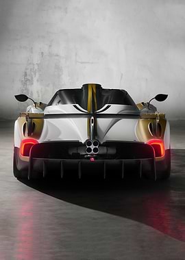 Rear view of a sports car