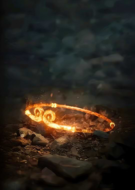 Golden Circlet on Rocky Ground