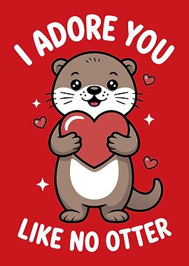 I Adore You Like No Otter Pun