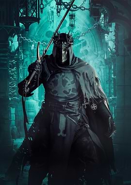 Dark Knight in Gothic Setting