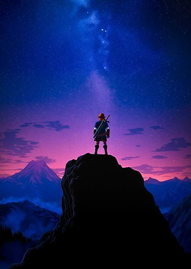 Link Stargazing at Night