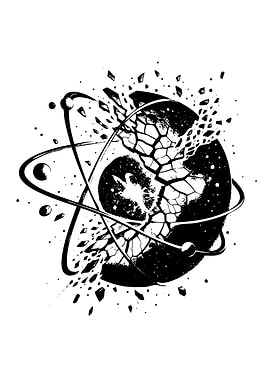 Exploding Planet with Atomic Rings