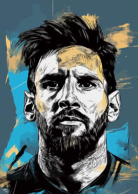 Lionel Messi Portrait Art