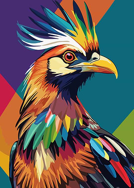 Colorful Hoatzin Bird Portrait