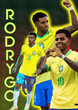 Rodrygo Brazil Soccer Player Portrait