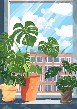 Indoor Plants by the Window