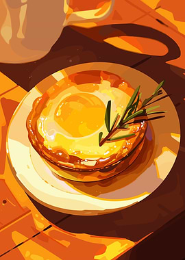 Delicious Egg Tart with Rosemary